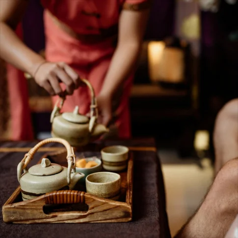 Ойл программа с прогреванием травяными мешочками